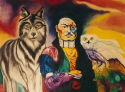 Indian, Wolf, and Owl