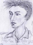 Philip, black and white drawing by Phoenix
